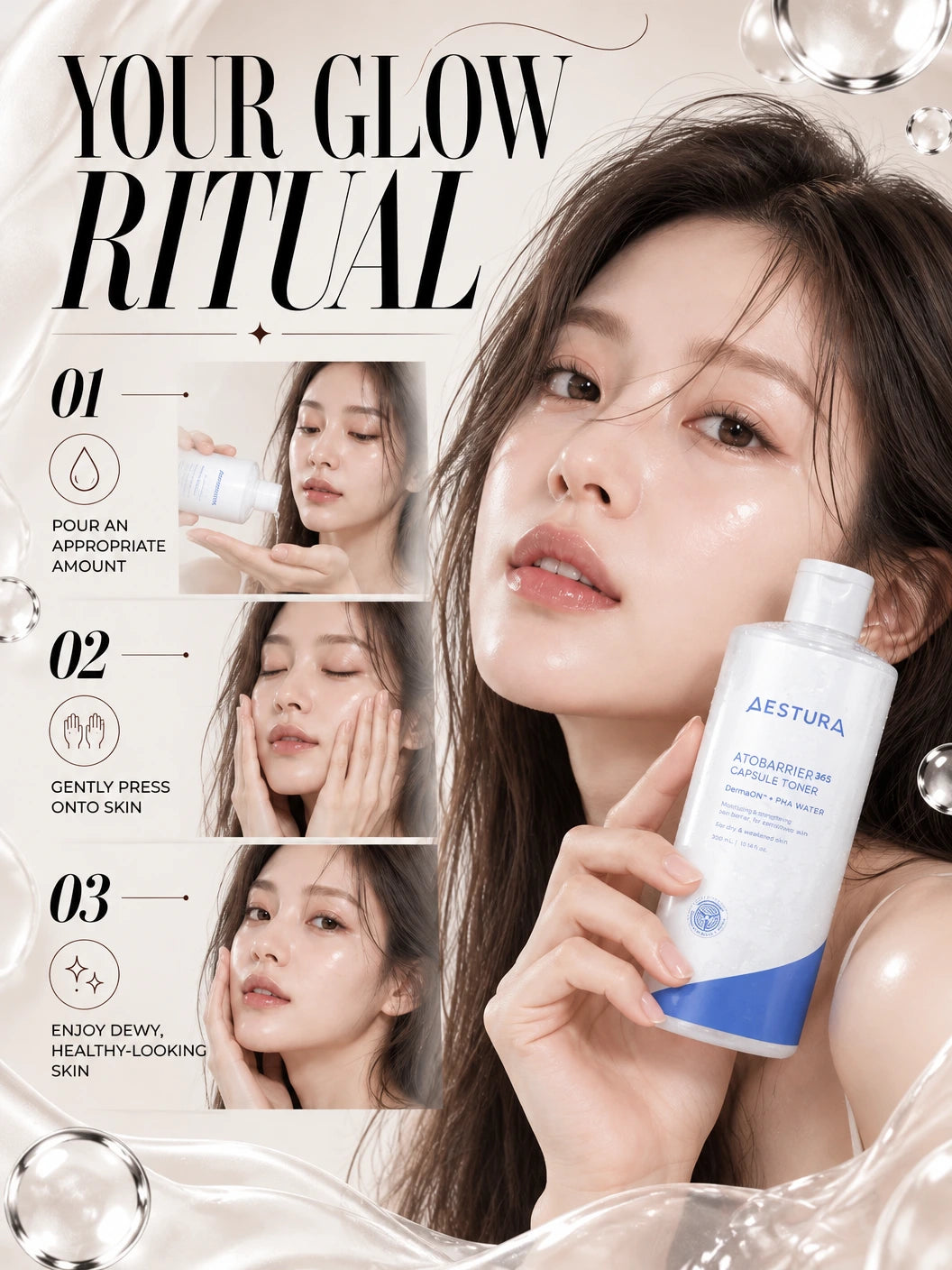 Atobarrier 365 Capsule Toner 300ml | AESTURA | AESTURA Atobarrier 365 Capsule Toner – Ceramide Care