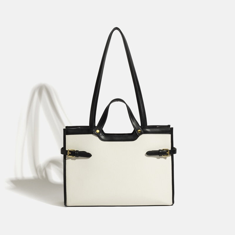 Elegante borsa tote in tela con chiusura magnetica | ULZZANG BELLA