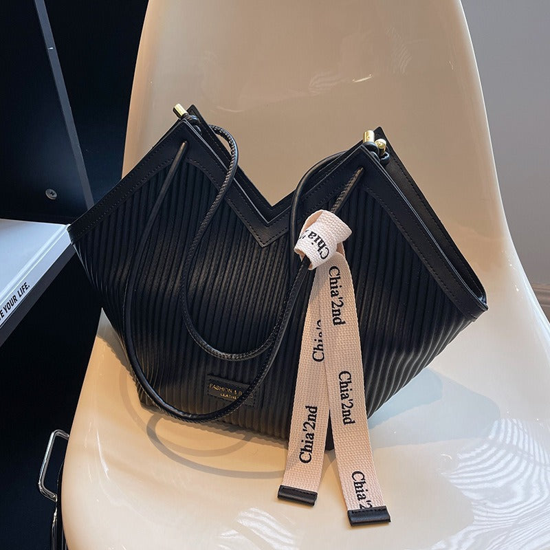 Borsa tote in PU a forma di cuore chic: stile versatile per i pendolari in colori eleganti | ULZZANG BELLA