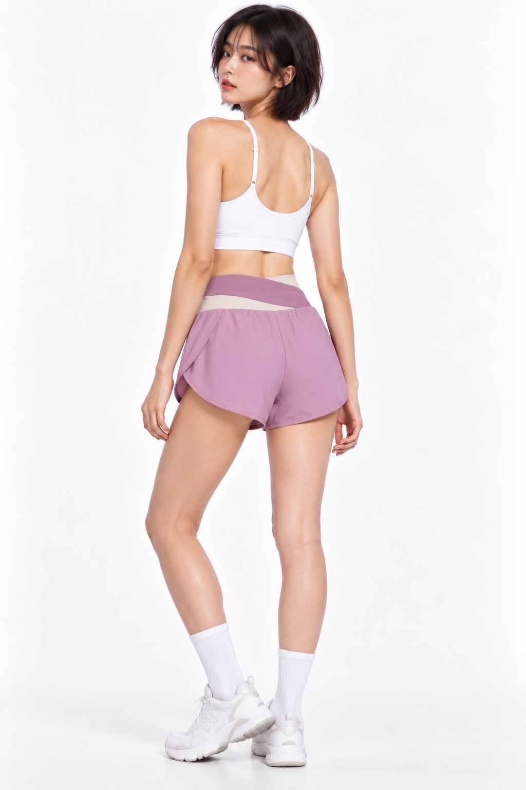 ULZZANG BELLA High Waisted Yoga Shorts for Effortless Elegance