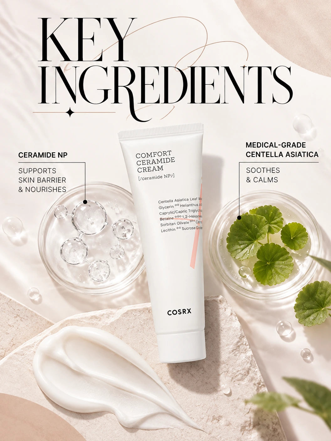 Balancium Comfort Ceramide Cream for Radiant Youthful Glow | COSRX | COSRX Balancium Comfort Ceramide Cream - Artisanal Luxury Balm