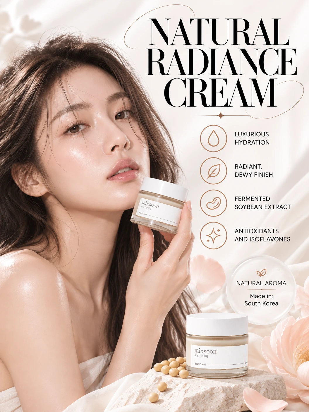 Bean Cream 50ml | Mixsoon | Mixsoon Bean Cream - Artisanal Luxury Hydrating Skincare