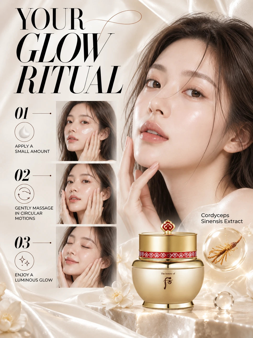 Bichup Ja Yoon Cream for Luminous, Youthful Glass Skin | The History of Whoo | The History of Whoo Bichup Ja Yoon Cream – Artisanal Glow