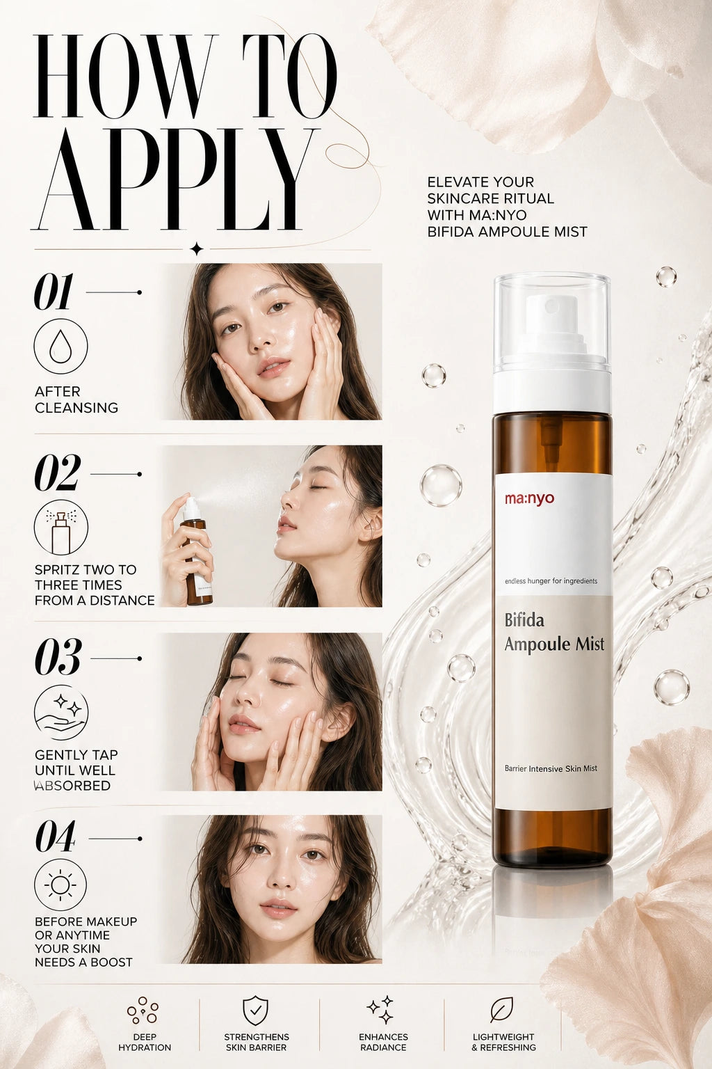 Bifida Ampoule Mist 120ml | Ma:nyo | Ma:nyo Bifida Ampoule Mist - Artisanal Hydrating Luxury Spray