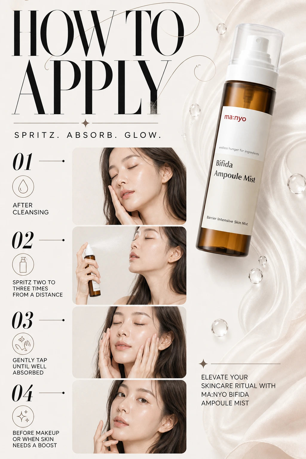 Bifida Ampoule Mist 120ml | Ma:nyo | Ma:nyo Bifida Ampoule Mist - Artisanal Hydrating Luxury Spray