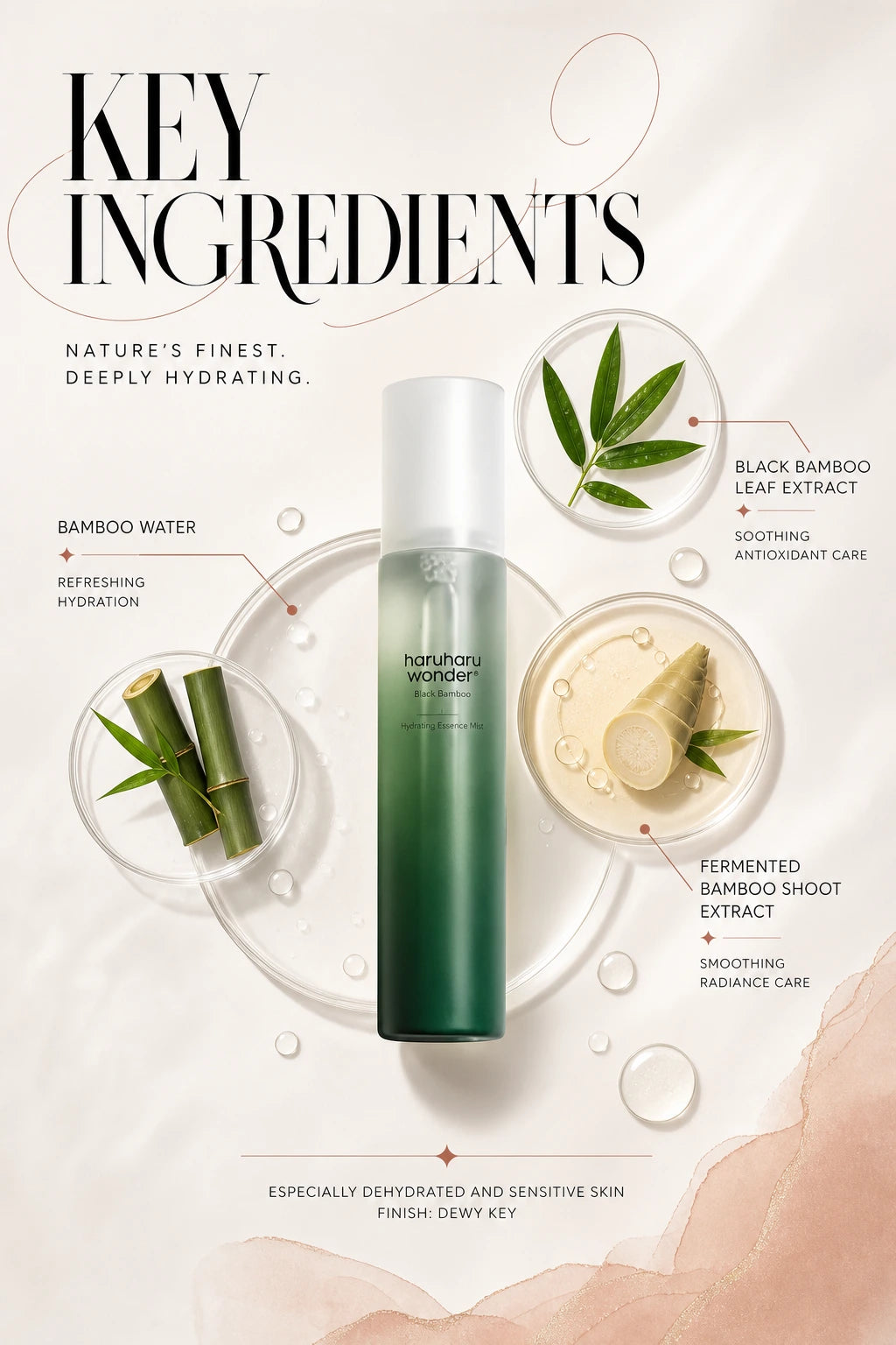 Black Bamboo Hydrating Essence Mist | Haruharu Wonder | Haruharu Wonder Hydrating Mist - Artisanal Luxury Essence
