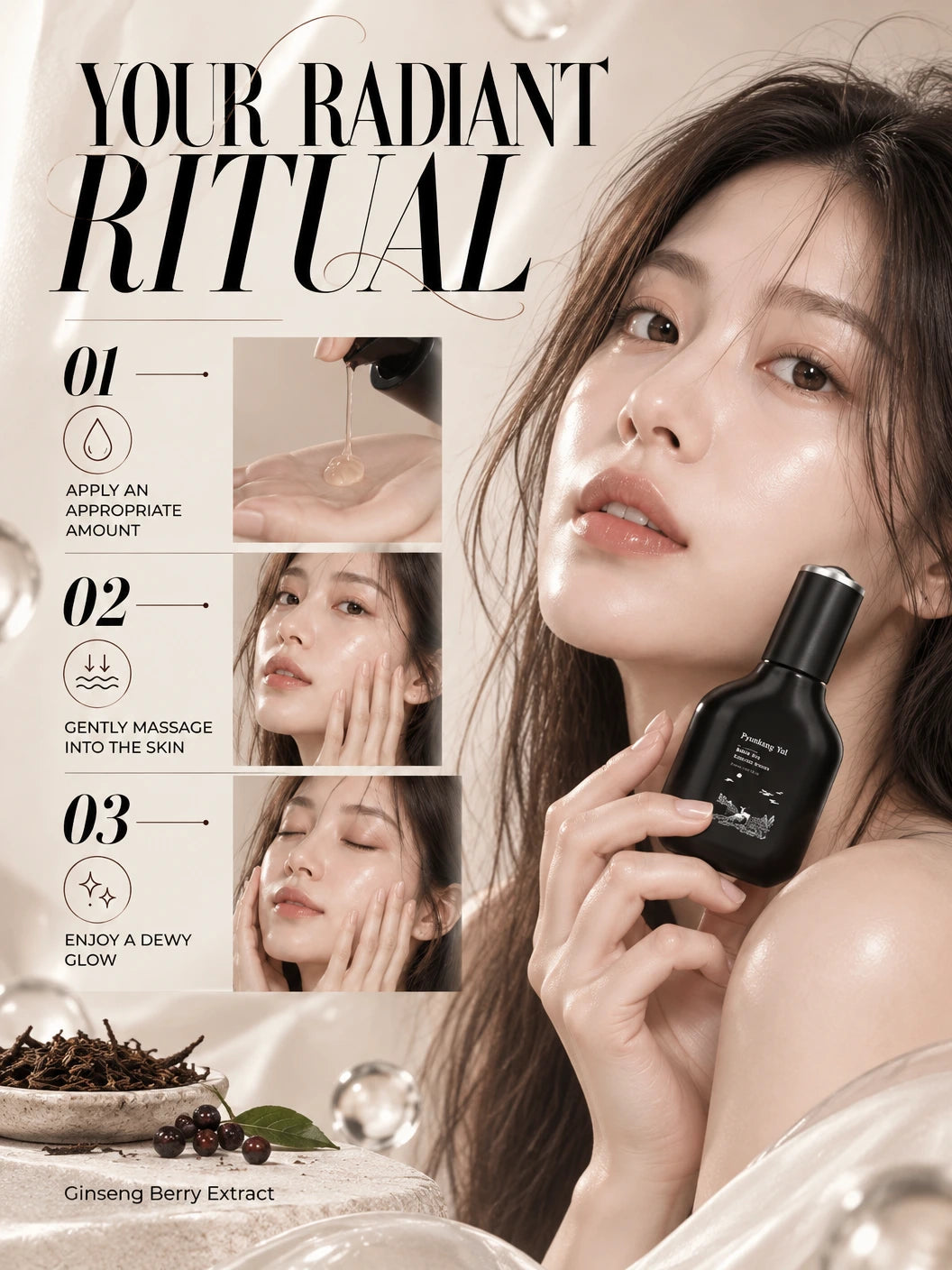 Black Tea Boosting Serum 45ml | Pyunkang Yul | Pyunkang Yul Black Tea Serum - Artisanal Luxury Elixir