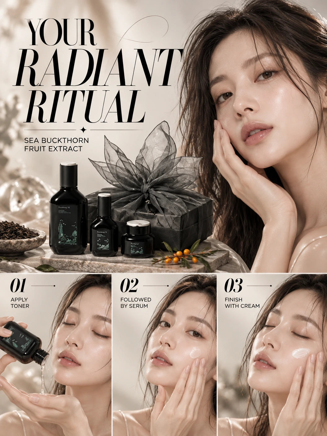 Black Tea Line Gift Set 130ml+45ml+60ml | Pyunkang Yul | Pyunkang Yul Anti-Aging Cream - Artisanal Luxury Experience