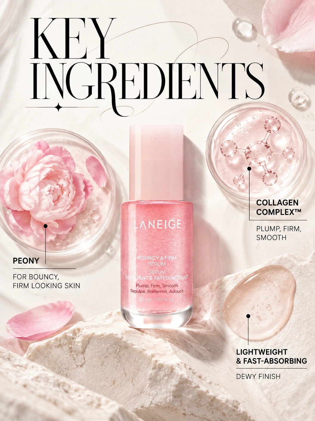 Bouncy & Firm Serum 30ml | LANEIGE | LANEIGE Bouncy & Firm Serum - Artisanal Luxury Skincare