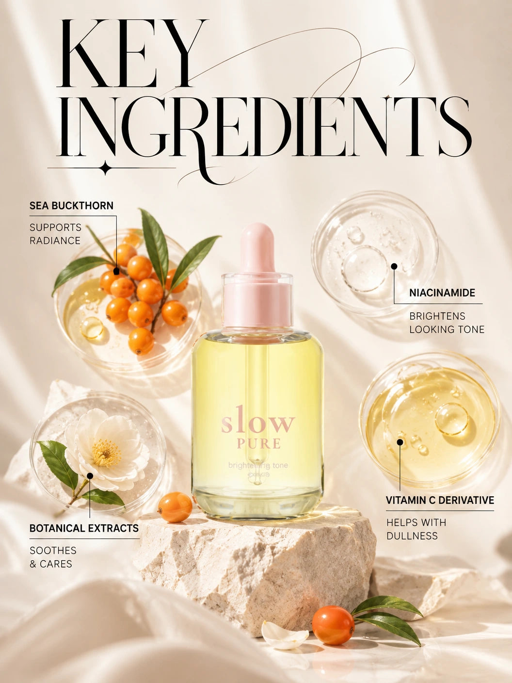 Brightening tone serum 50ml | Slowpure | Slowpure Luxury Brightening Tone Serum 50ml