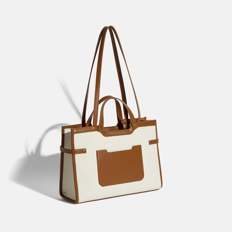 Elegante borsa tote in tela con chiusura magnetica | ULZZANG BELLA