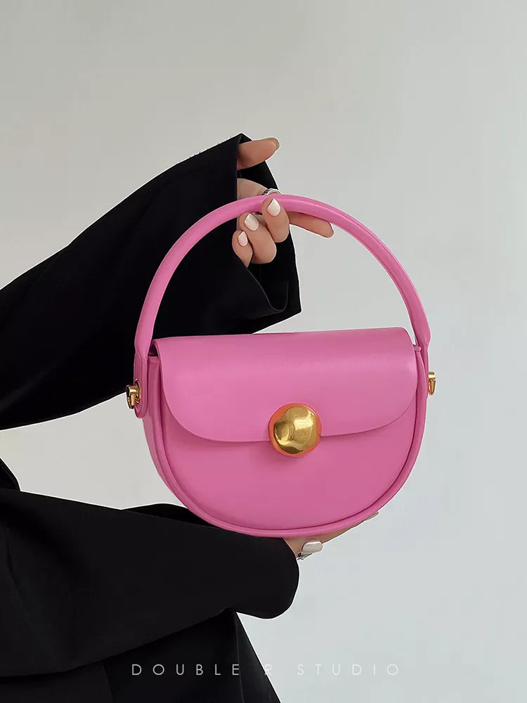Eleganza chic: borsa a tracolla rotonda di lusso per la dea moderna | ULZZANG BELLA