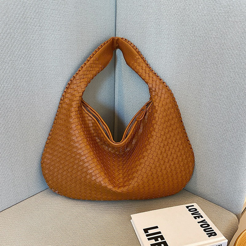 Borsa a tracolla intrecciata francese, elegantemente realizzata, per donna | ULZZANG BELLA