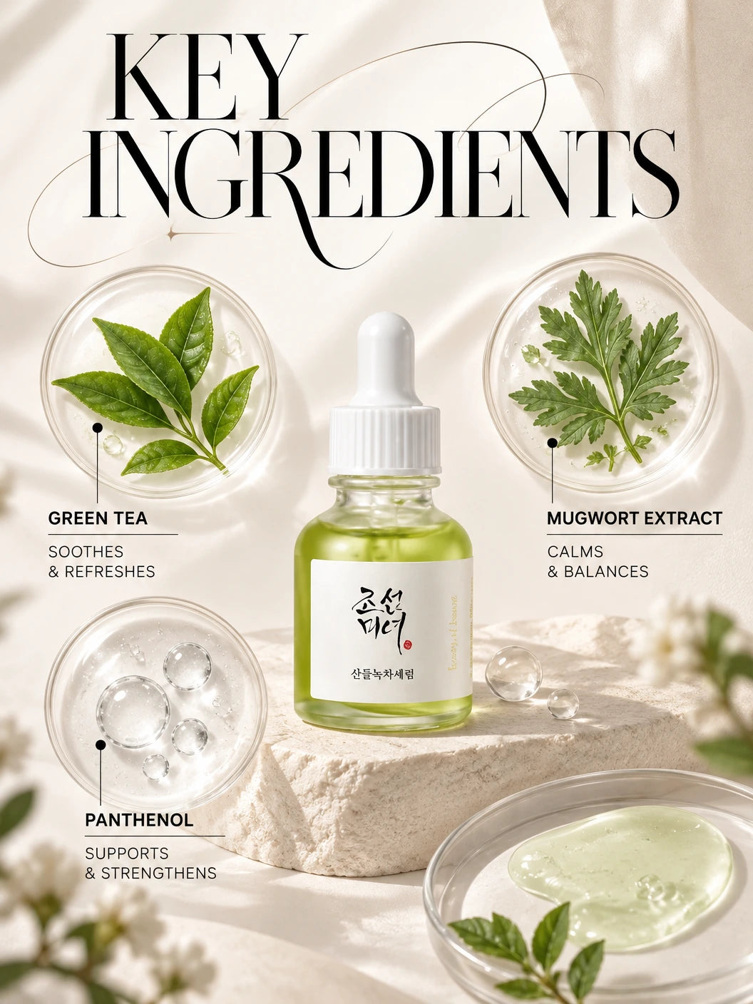 Calming Radiance Serum with Green Tea & Mugwort | Beauty of Joseon | Beauty of Joseon Calming Radiance Serum - Artisanal Luxury