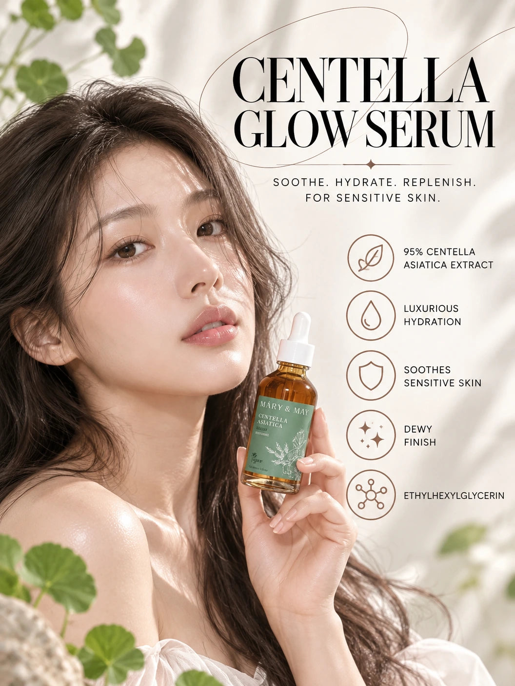 Centella Asiatica Serum 80ml | Mary&May | Mary&May Centella Asiatica Serum - Artisanal Luxury Hydration