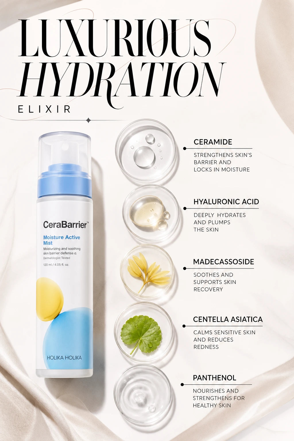 CeraBarrier Moisture Mist 120ml | HOLIKA HOLIKA | HOLIKA HOLIKA CeraBarrier Moisture Mist | Artisanal Hydration