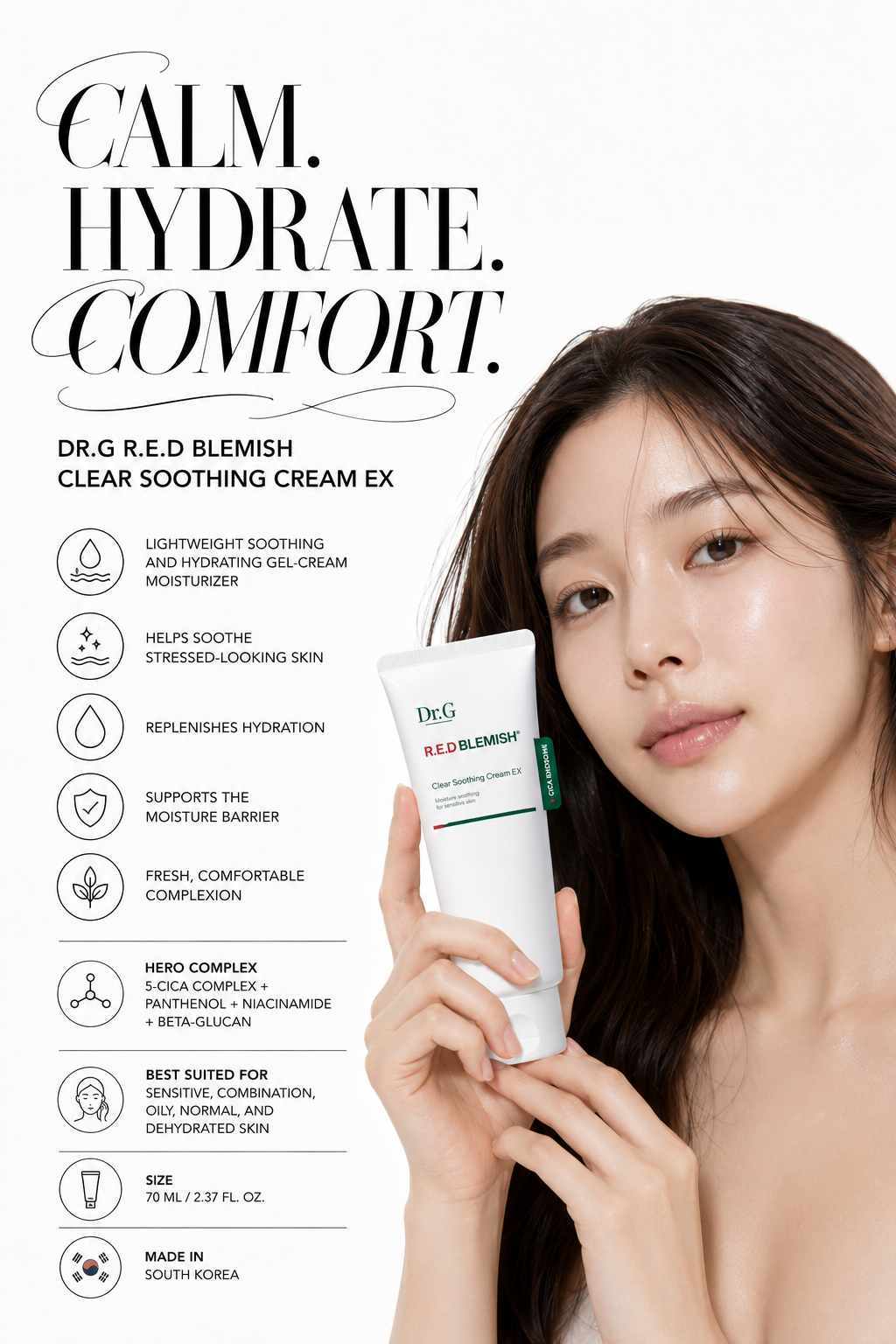 Red Blemish Clear Soothing Cream EX 70ml | Dr.G