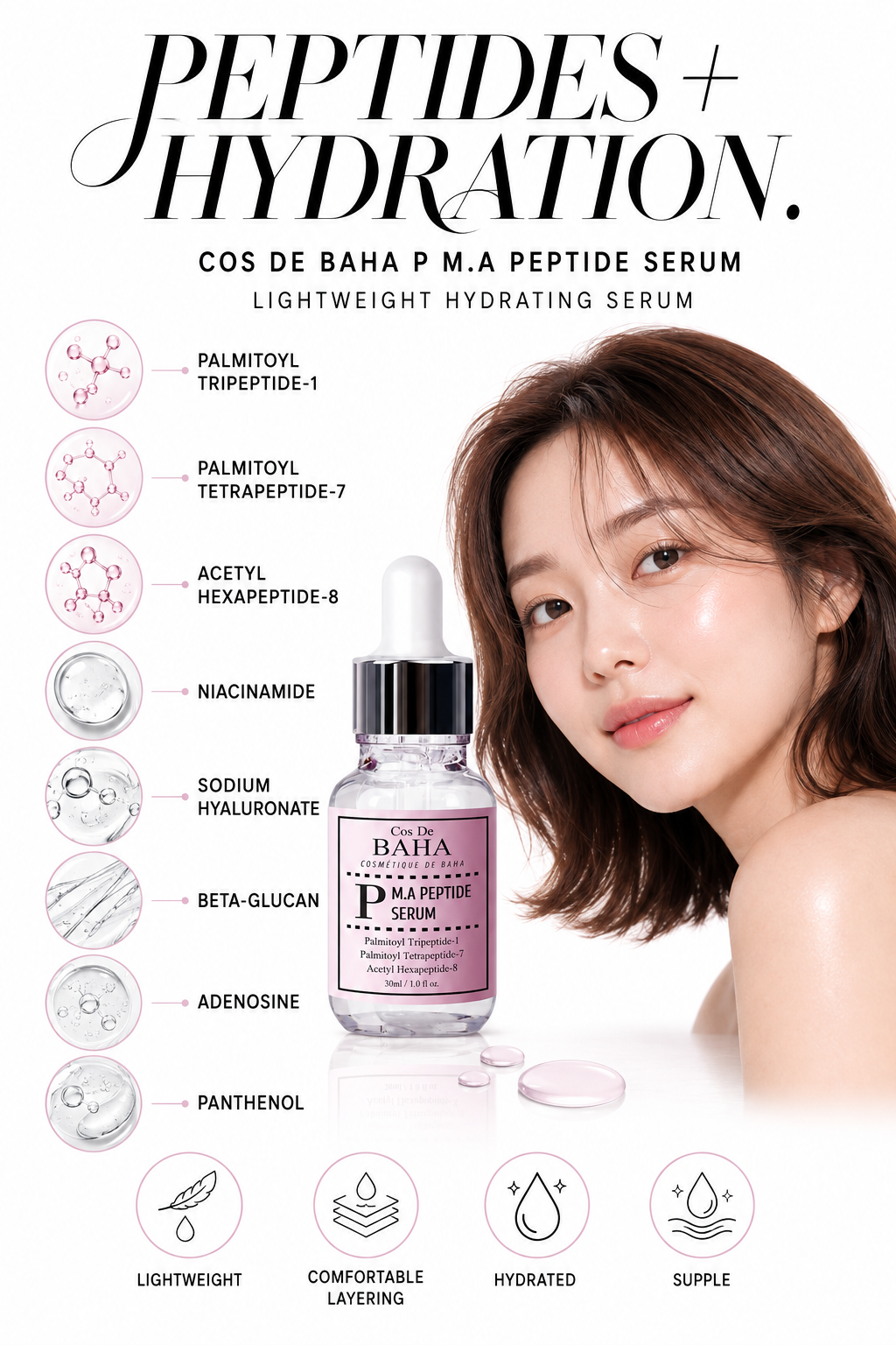 P M.A Peptide Serum 30ml | COS DE BAHA