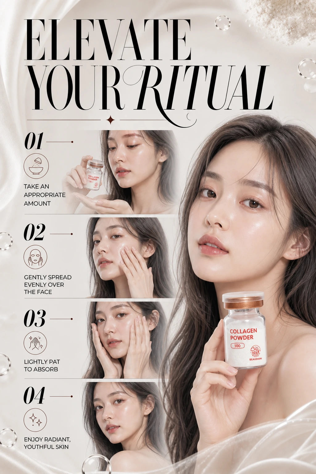 Collagen Powder 1.5g | BEAUDIANI | BEAUDIANI Collagen Powder - Artisanal Luxury Skin Essential
