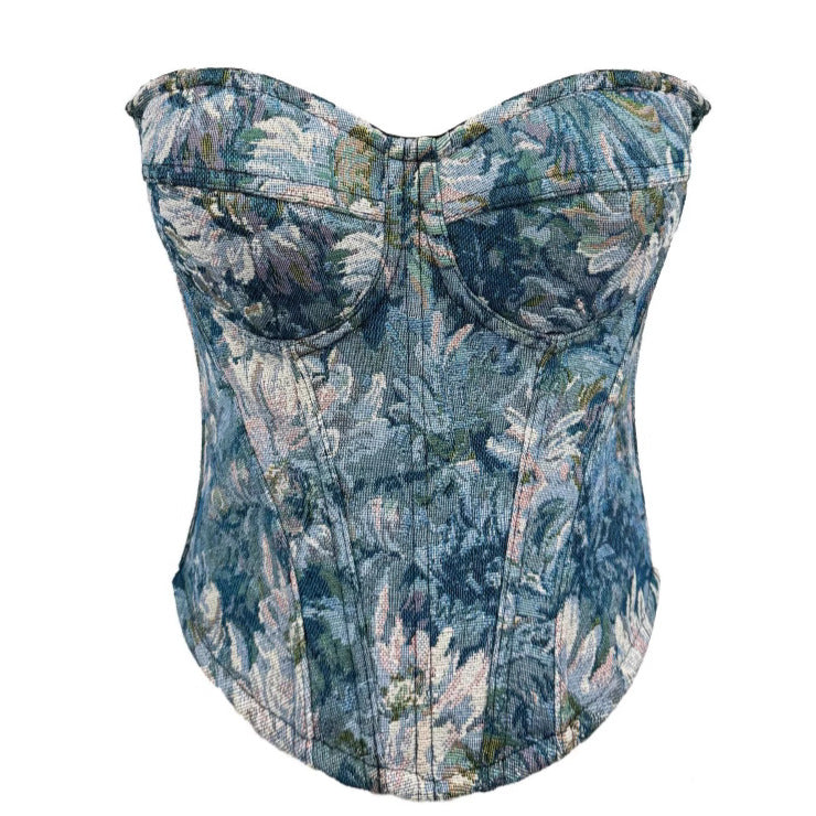 Vintage Palace Strapless Boned Bustier Top | ULZZANG BELLA
