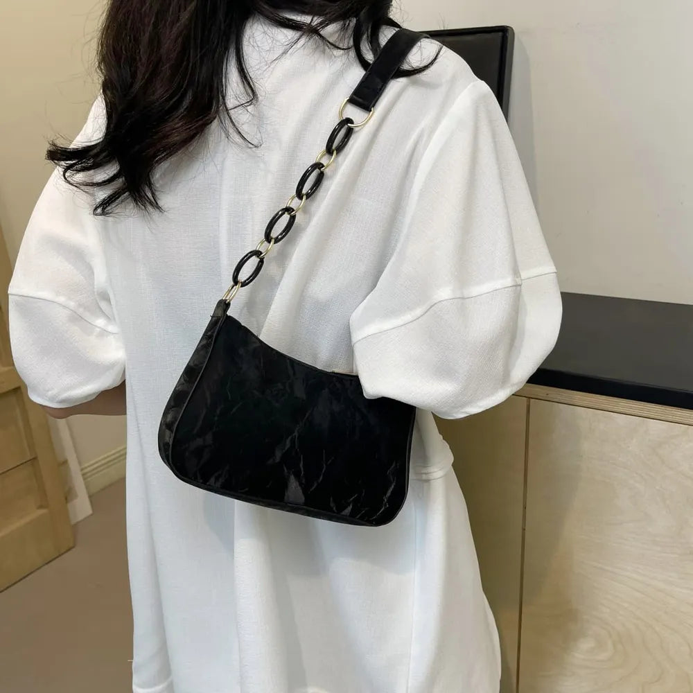 Elegantly Bowed PU Leather Crossbody Bag for the Modern Muse | ULZZANG BELLA