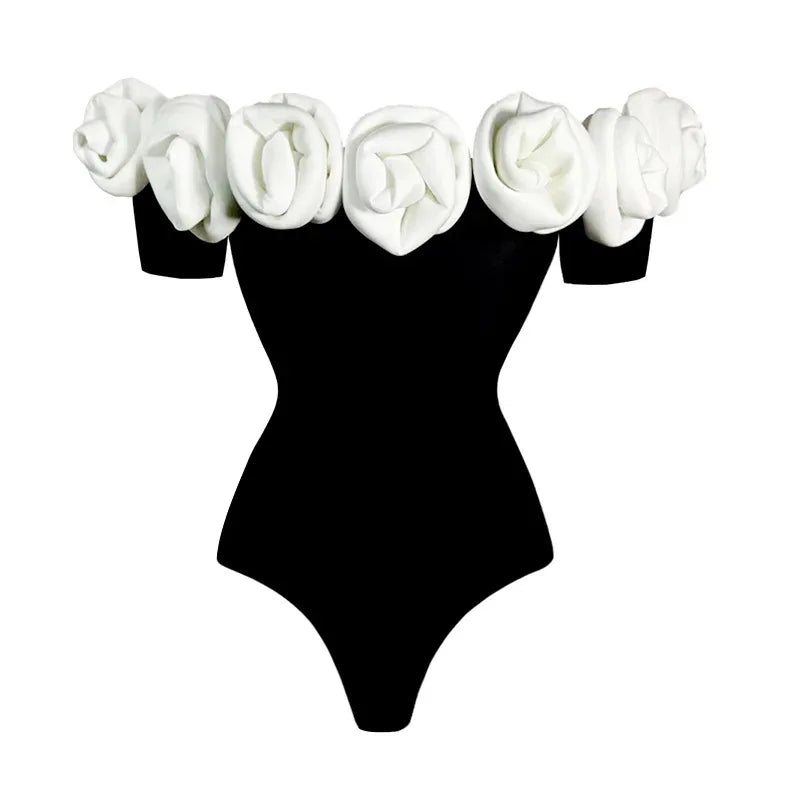 Costume da bagno intero push-up con volant floreali per un'eleganza senza sforzo | ULZZANG BELLA