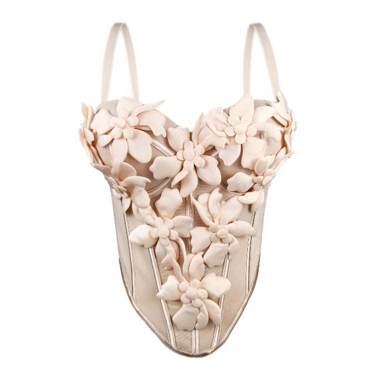 Stereoscopic Floral Lace Camisole | ULZZANG BELLA