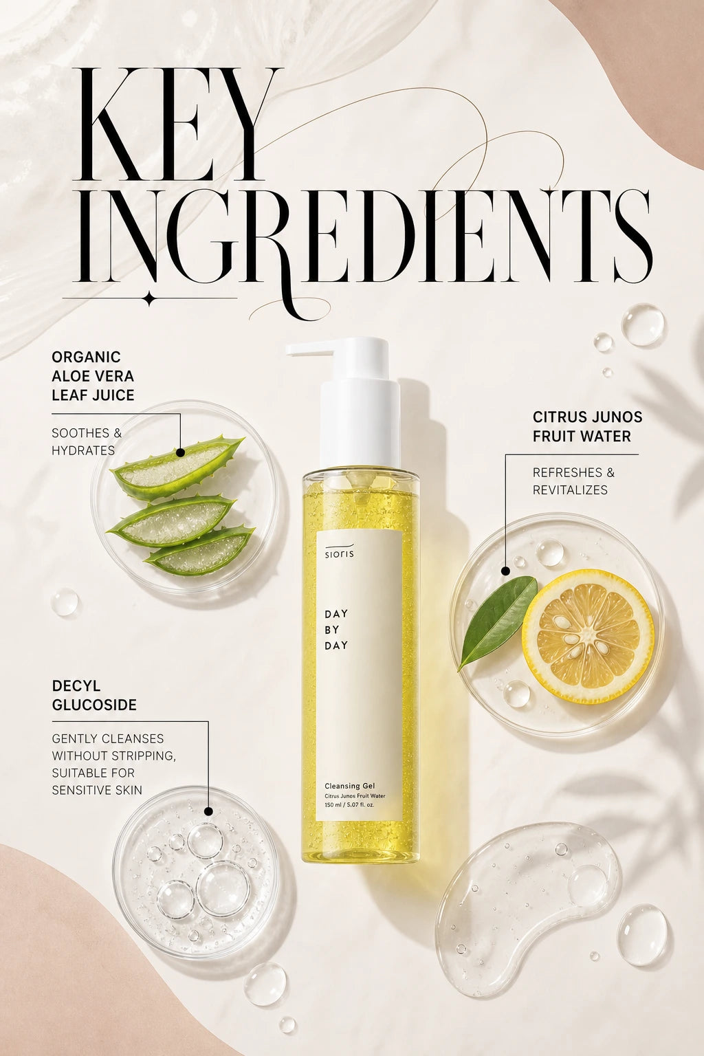 Day by day Cleansing Gel 150ml | SIORIS | SIORIS Cleansing Gel - Artisanal Luxury for Radiant Skin