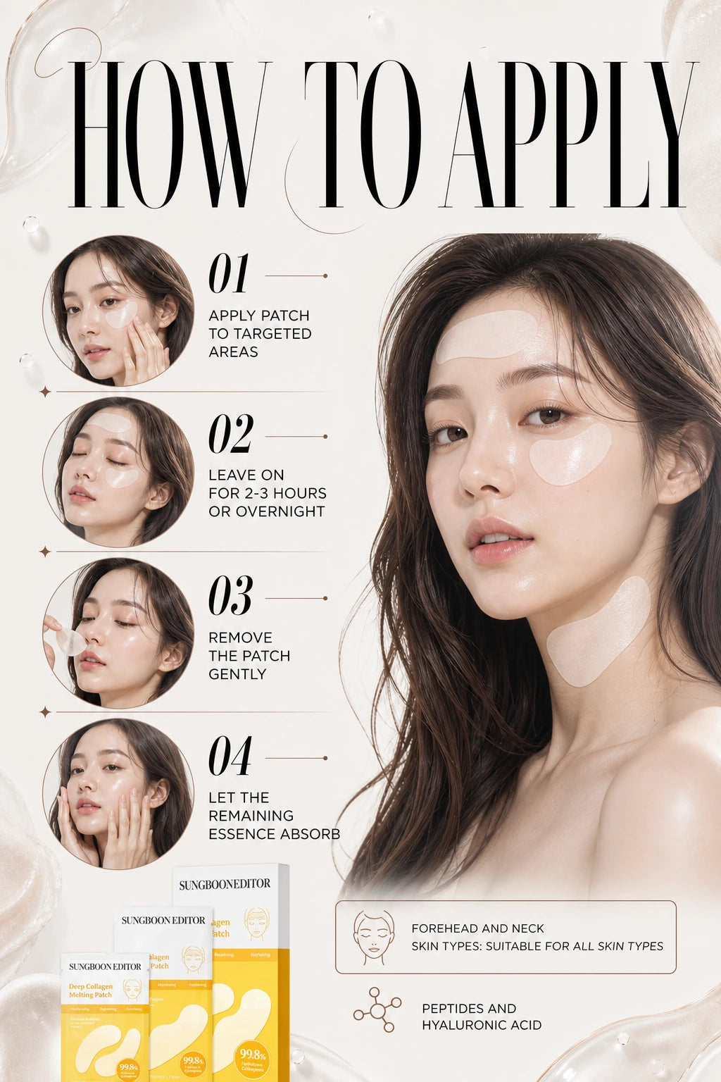 Deep Collagen Melting Patch 6pcs | Sungboon Editor | Sungboon Editor Collagen Melting Patches | Firm & Glow