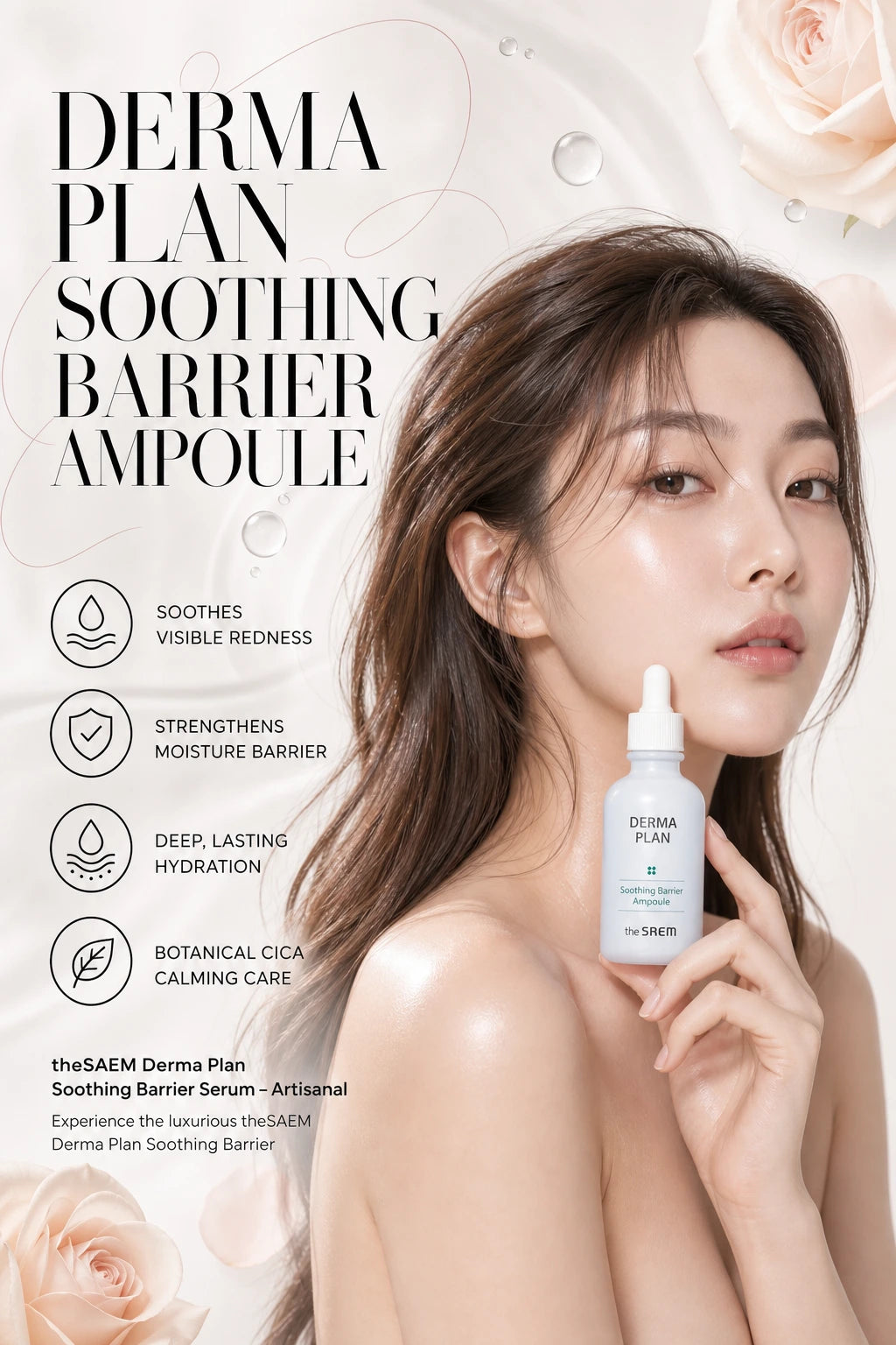 Derma Plan Soothing Barrier Ampoule 50ml | theSAEM | theSAEM Derma Plan Soothing Barrier Serum – Artisanal Hydration