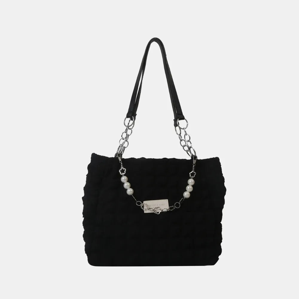 Chic Bubble Textured Tote Bag for the Modern Muse | ULZZANG BELLA