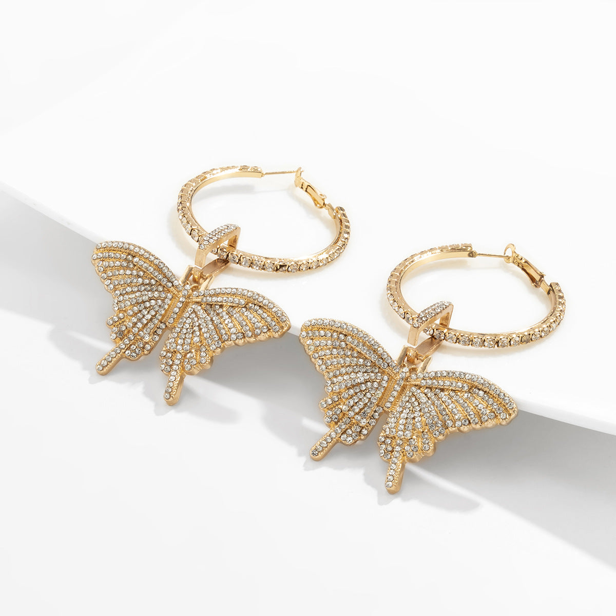 Orecchini a farfalla con diamanti Radiant Elegance | ULZZANG BELLA