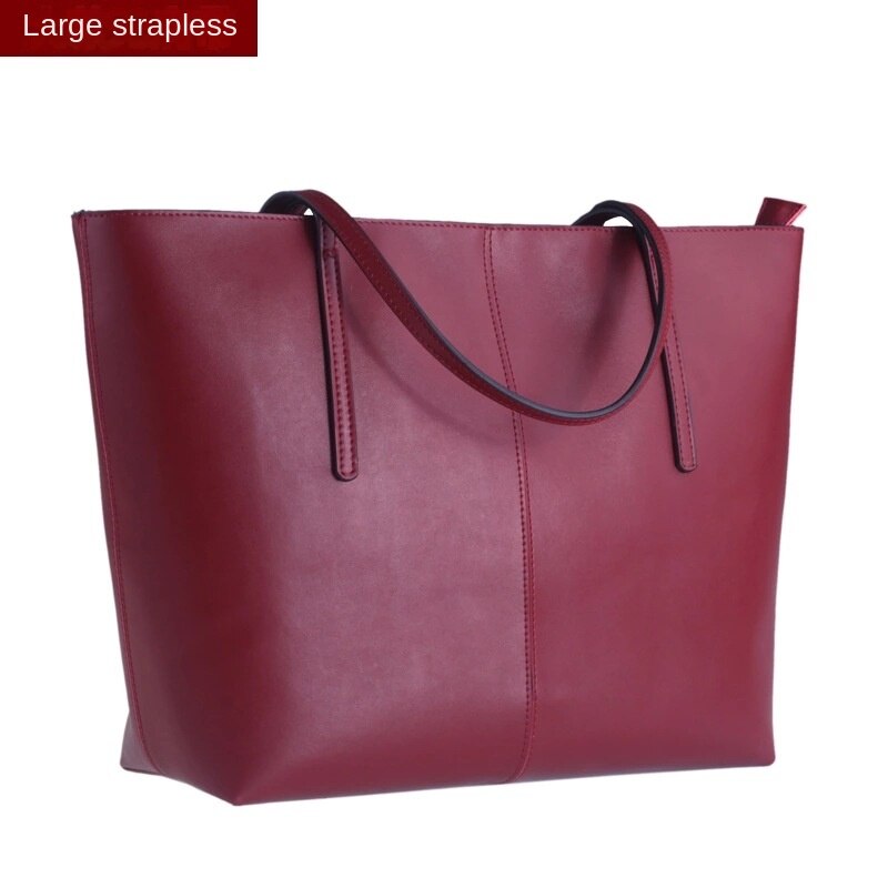 Opulent Leather Puffer Tote Handbag | ULZZANG BELLA