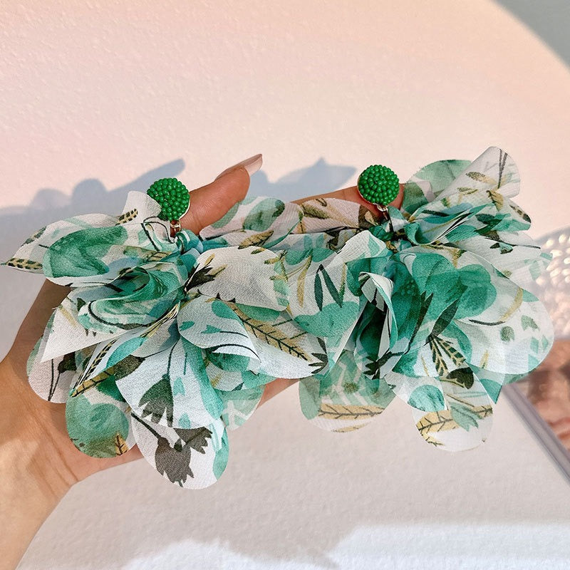 Bohemian Elegance Tassel Earrings with Glass Accents | ULZZANG BELLA