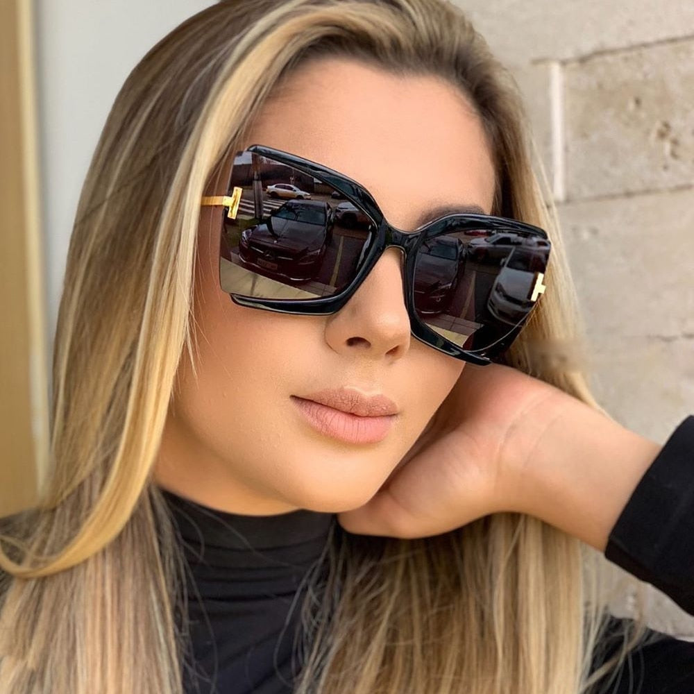 Fashionista Square Sun Shades - Oversized Colorful Sunglasses for Women | ULZZANG BELLA