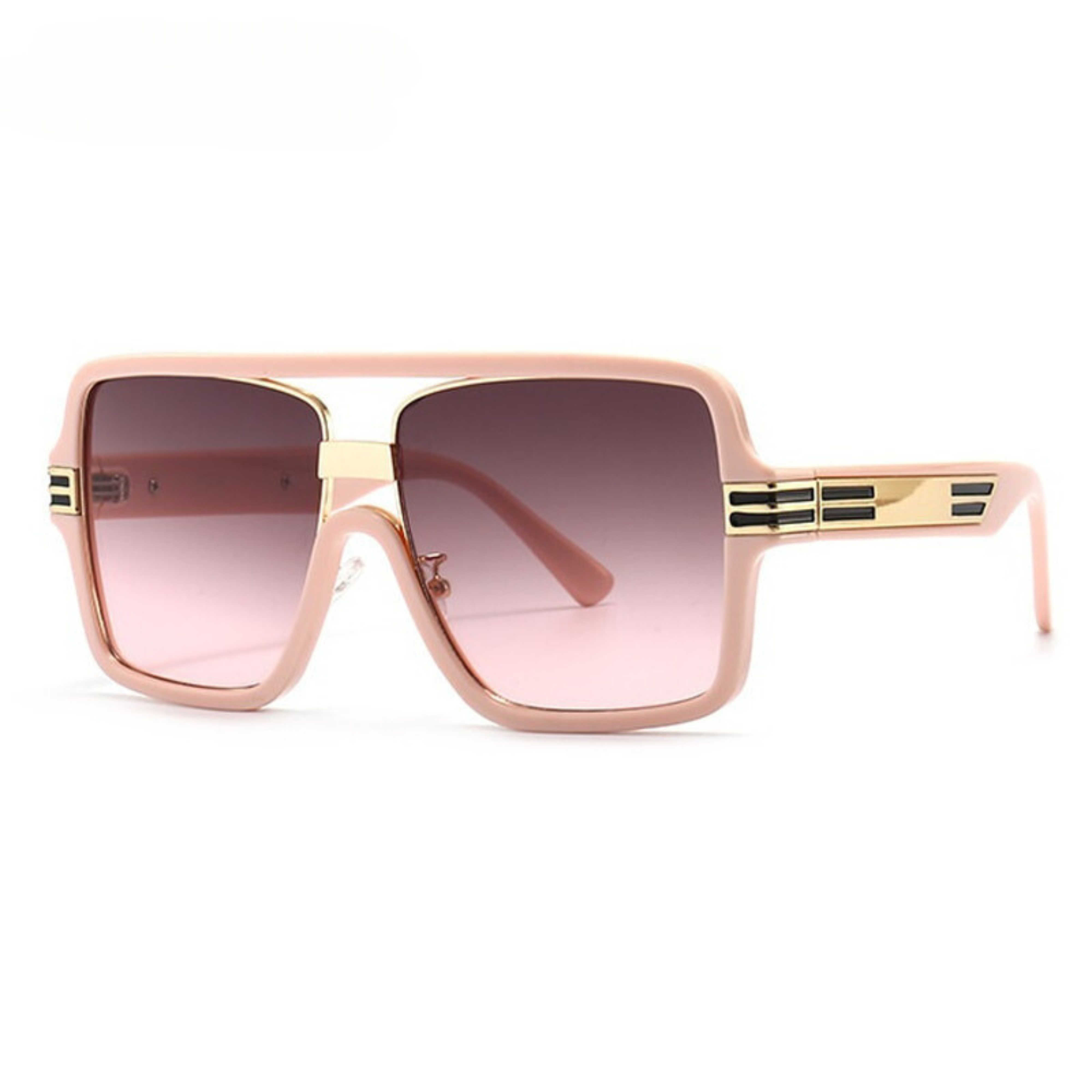 Luxury Oversized Square Sunglasses with Double Bridge for Women | ULZZANG BELLA