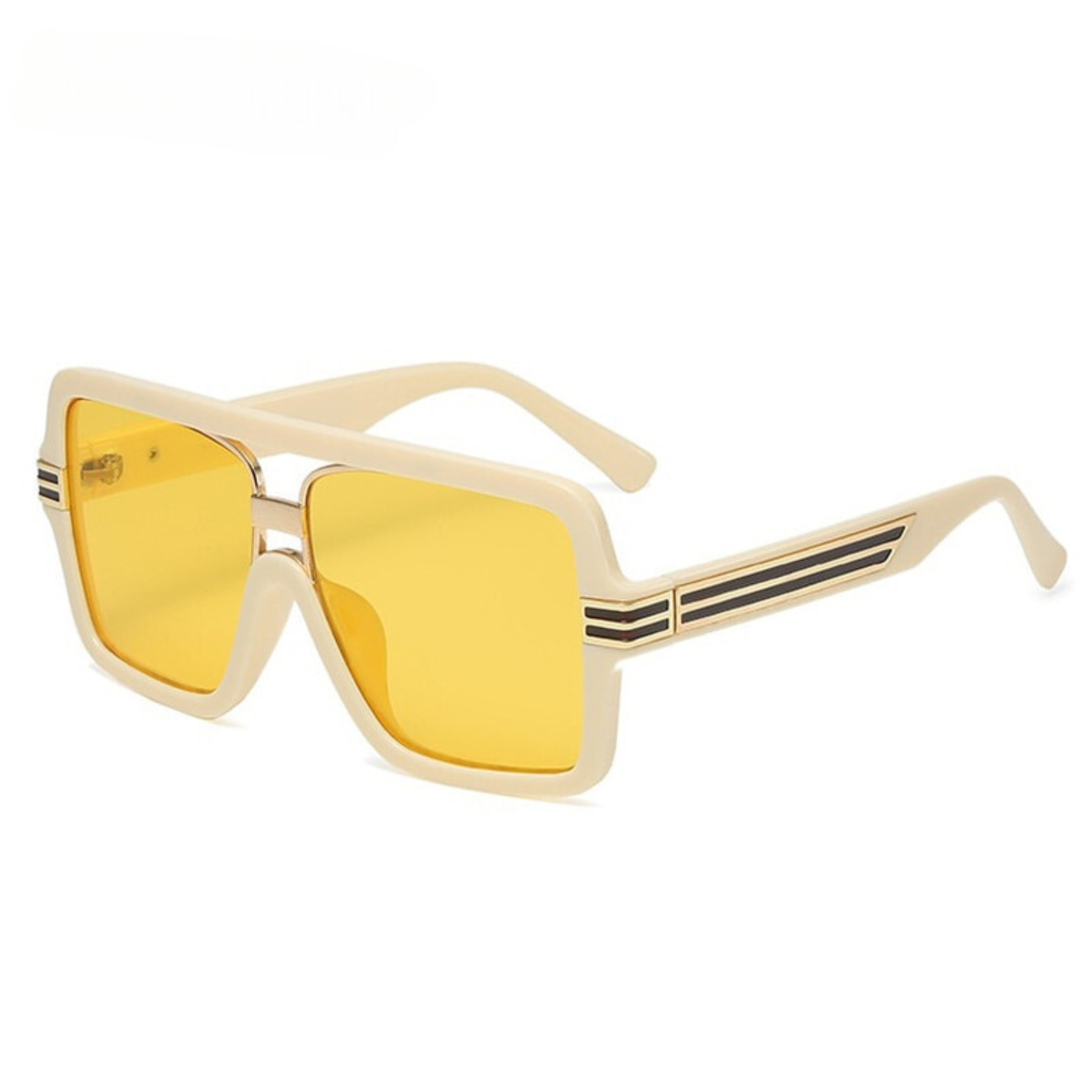Luxury Oversized Square Sunglasses with Double Bridge for Women | ULZZANG BELLA