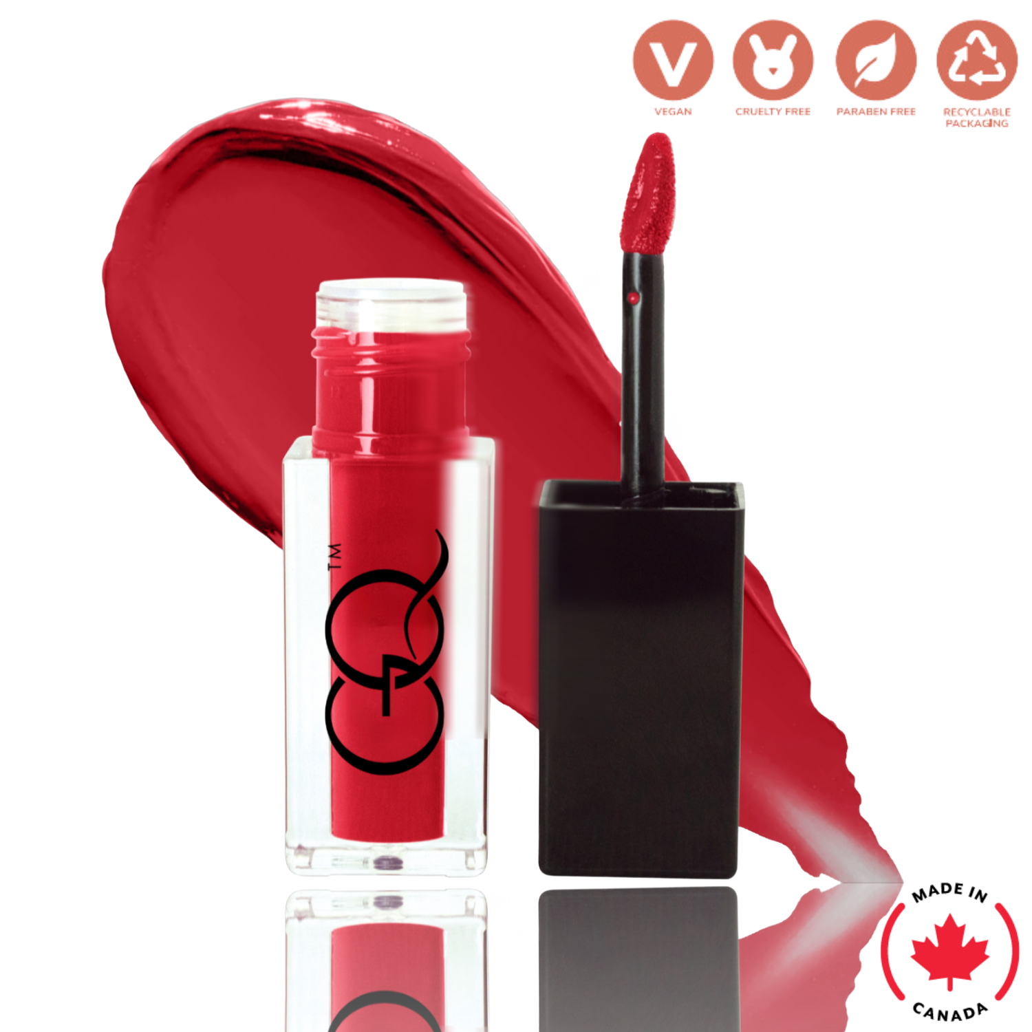 Matte Lip Stain - True Crimson (5 ml) | GLOWNIQUE