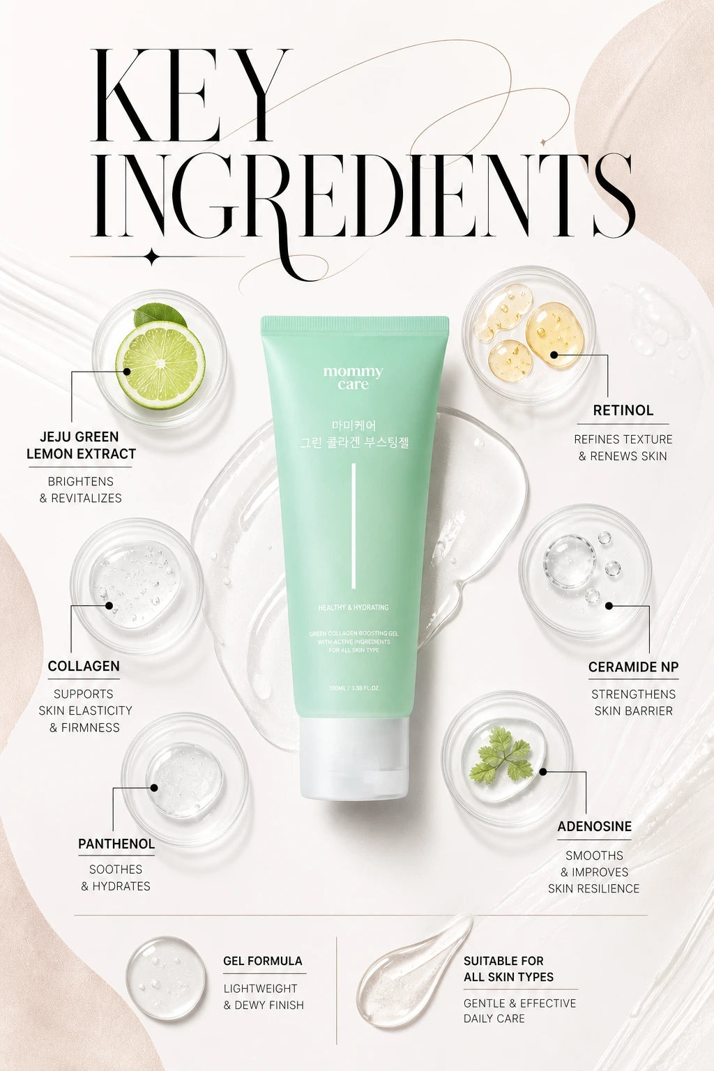 Green Collagen Boosting Gel 100ml | Mommycare | Mommycare Green Collagen Boosting Gel – Artisanal Luxury Cream