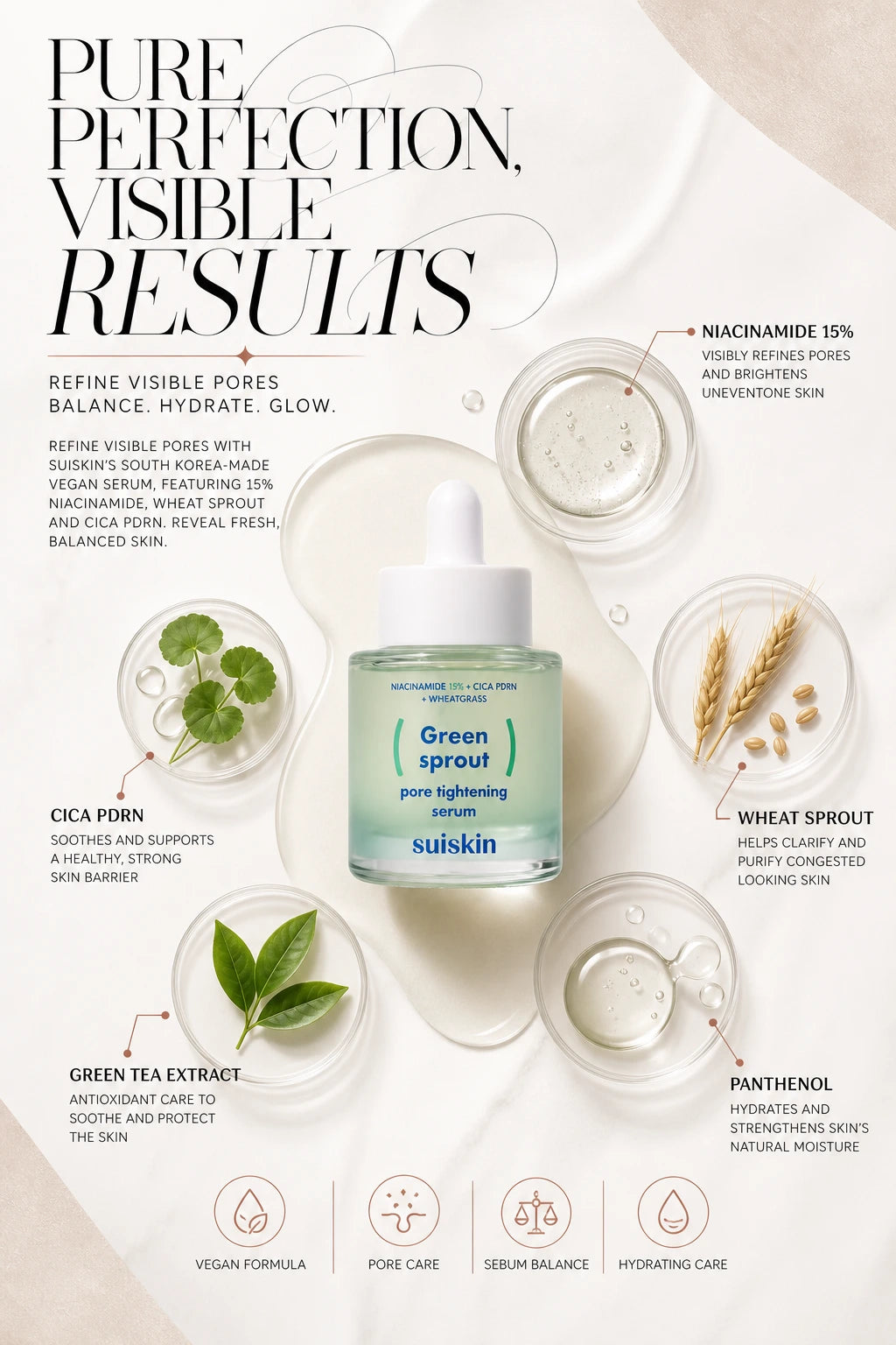 Green Sprout Pore Tightening Serum 67g | SUISKIN | SUISKIN Couture Green Sprout Pore Tightening Serum