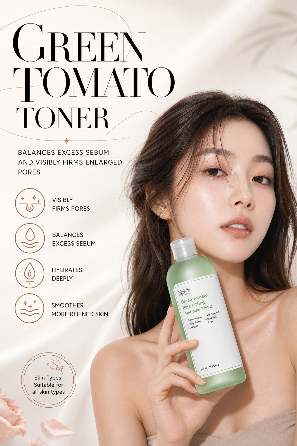 Green Tomato Pore Lifting Ampoule Toner 350ml | Sungboon Editor | Sungboon Editor Green Tomato Toner | Pore & Firming Care