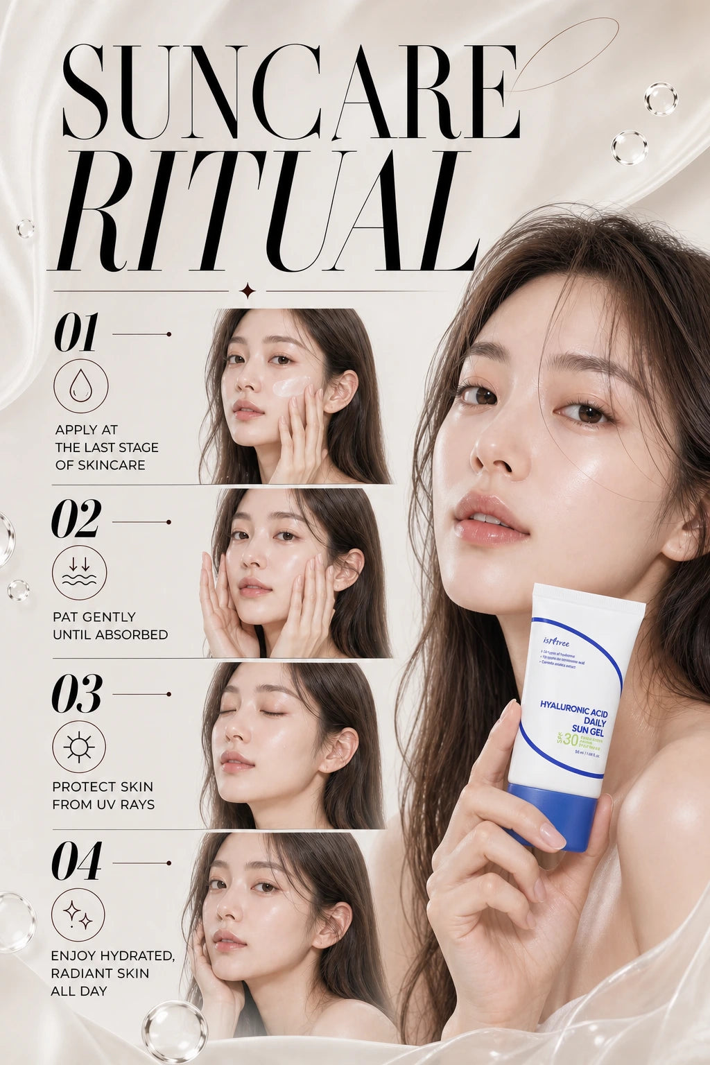 Hyaluronic Acid Daily Sun Gel 50ml | ISNTREE | ISNTREE Hyaluronic Acid Sunscreen - Couture Hydration Gel