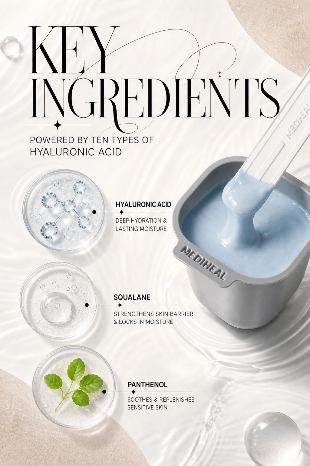 Hydration Elixir Modeling Pack with Hyaluronic Acid | MEDIHEAL | MEDIHEAL Hydration Elixir Modeling Pack - Artisanal Luxury