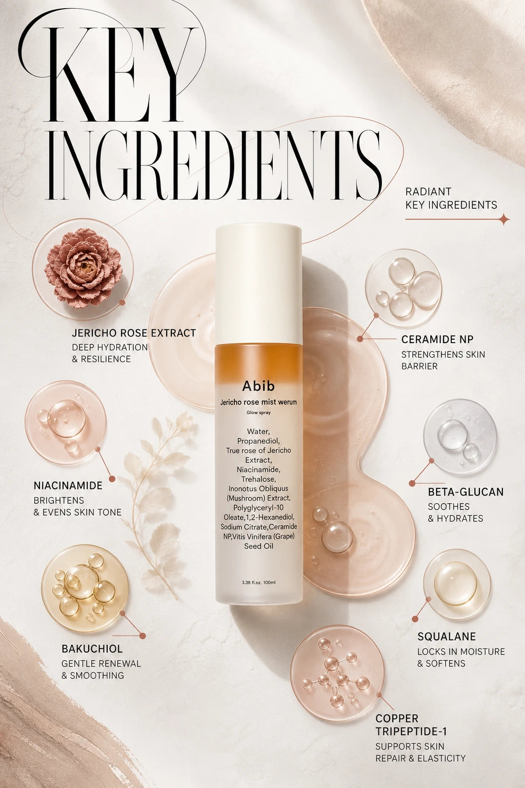 Jericho Rose Mist Werum Glow Spray 100ml | Abib | LANEIGE Jericho Rose Serum - Artisanal Luxury Hydration
