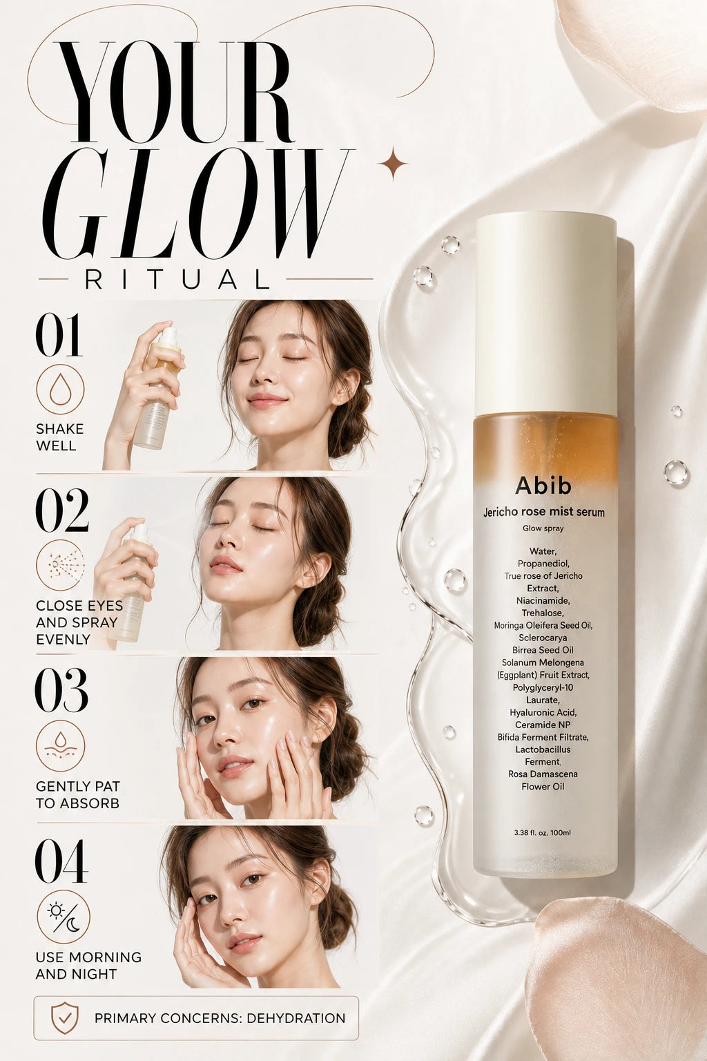 Jericho Rose Mist Werum Glow Spray 100ml | Abib | Abib Jericho Rose Mist Serum – Hydrating Glow Spray