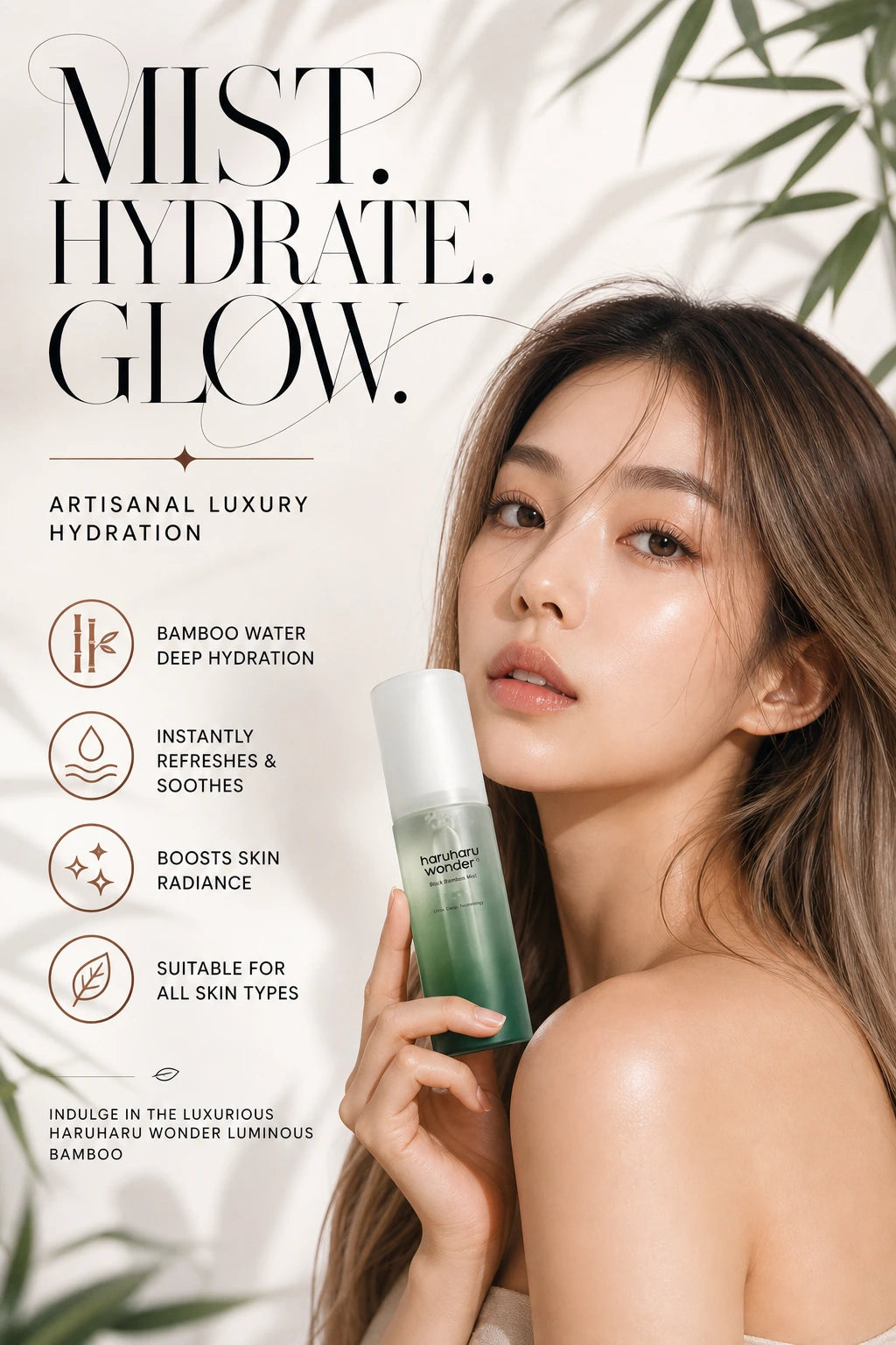 Luminous Bamboo Hydration Mist | Haruharu Wonder | Haruharu Wonder Luminous Bamboo Mist - Artisanal Luxury Hydration