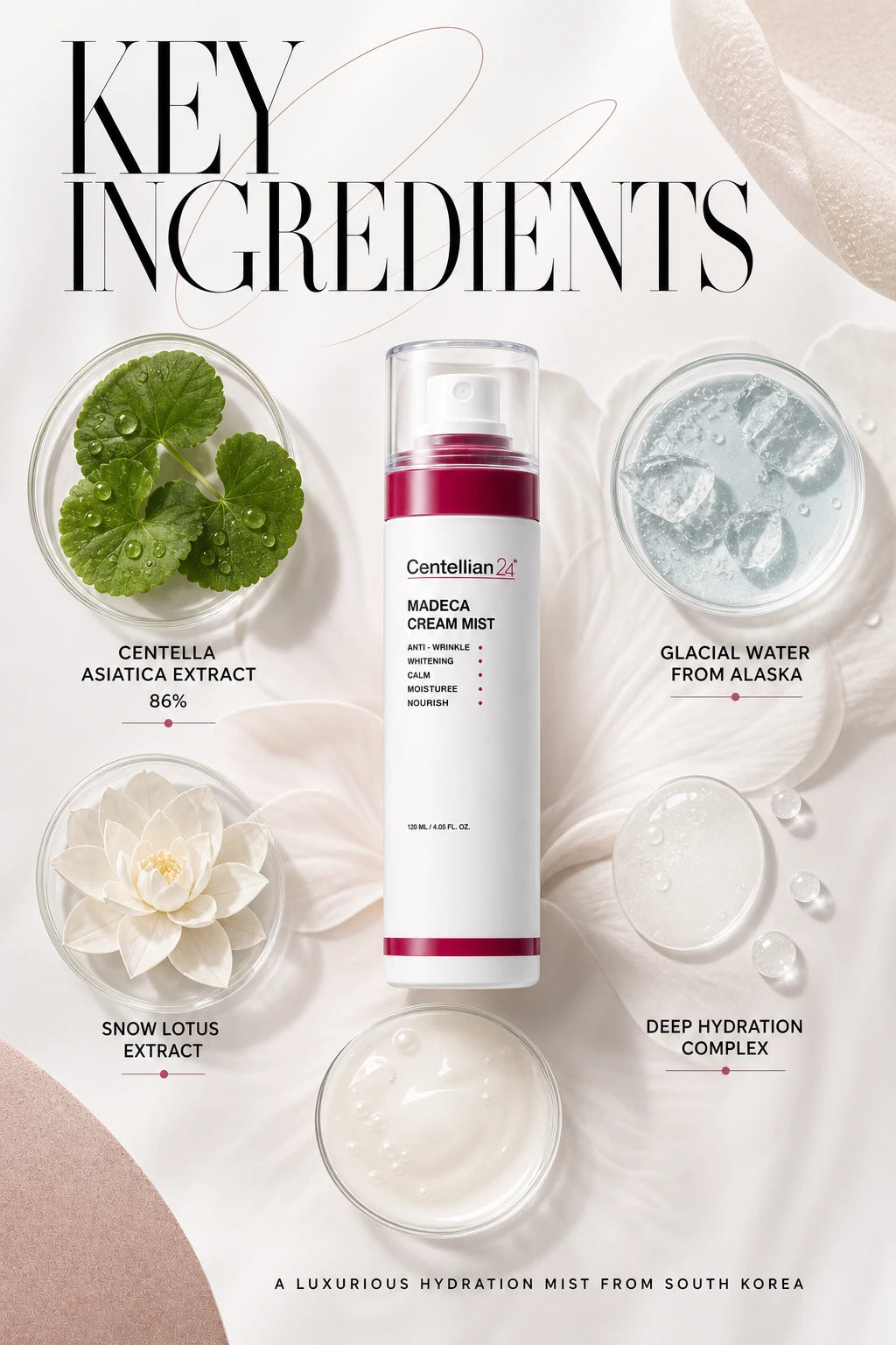 Luxurious Hydration Mist for Luminous Skin | Centellian24 | Centellian24 Madeca Cream Mist - Artisanal Hydration Luxury