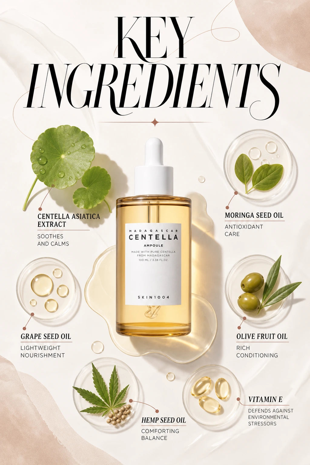 Madagascar Centella Ampoule 100ml | SKIN1004 | SKIN1004 Madagascar Centella Ampoule - Artisanal Hydrating Serum