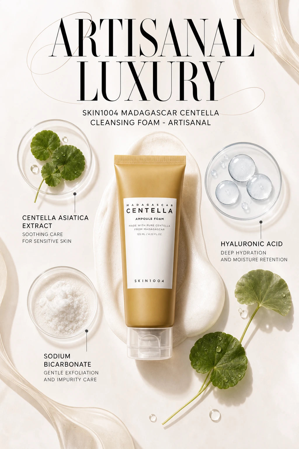 Madagascar Centella Ampoule Foam 125ml | SKIN1004 | SKIN1004 Madagascar Centella Cleansing Foam - Artisanal Luxury