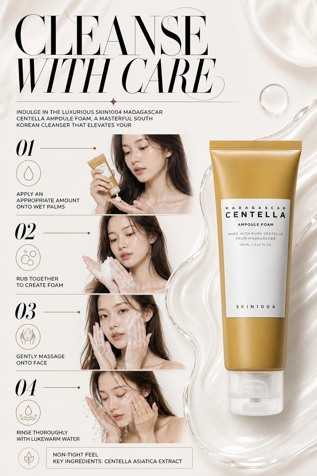 Madagascar Centella Ampoule Foam - 2 Size | SKIN1004 | SKIN1004 Madagascar Centella Cleansing Foam - Artisanal Luxury